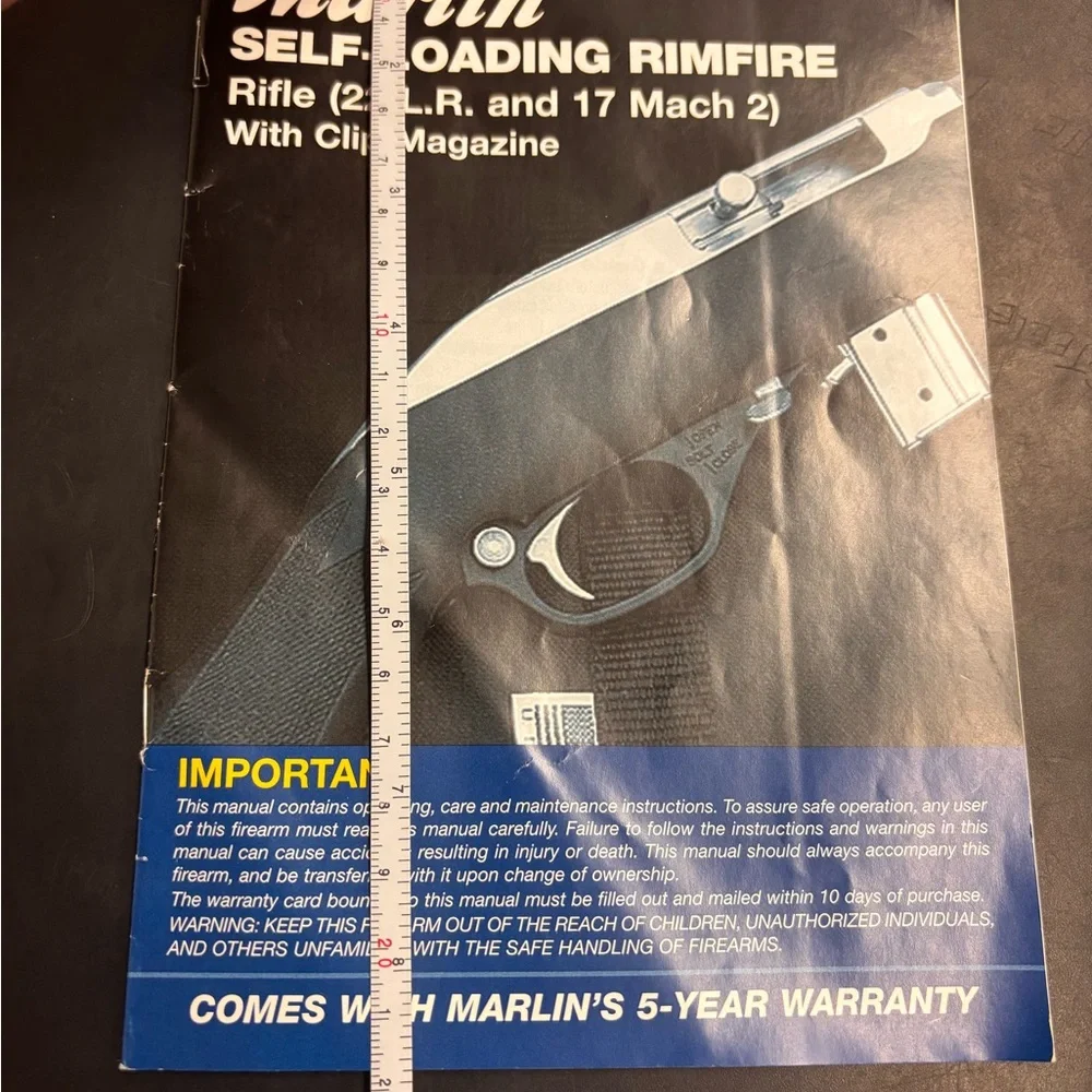 Marlin Self-Loading Rimfire Rifle Manual - Black - Picture 7 of 9